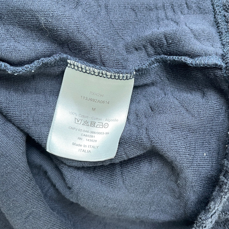 Men's Oblique Towelling T-Shirt Navy Size M