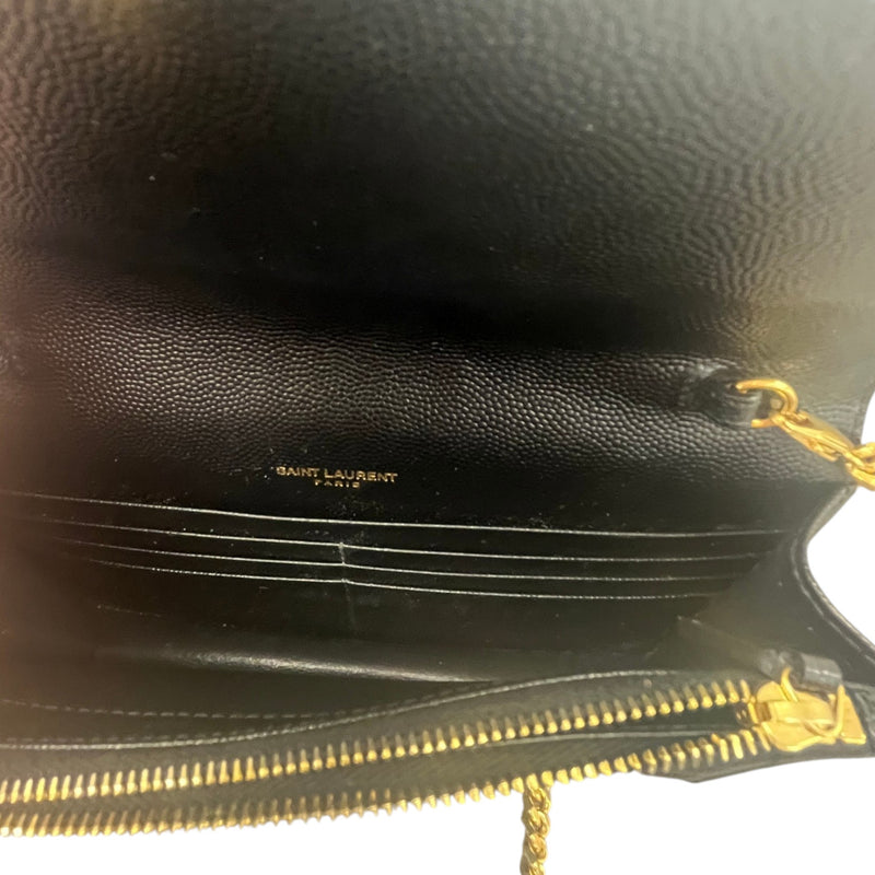 Saint Laurent Women's Cassandre Envelope Wallet On Chain Bag Black