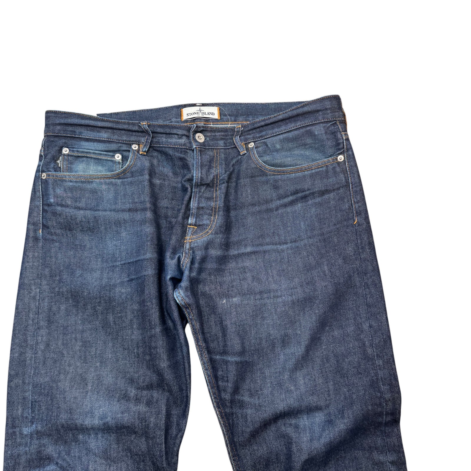 Men's Applique Logo Jeans Navy Size Waist 36" - Photo 3