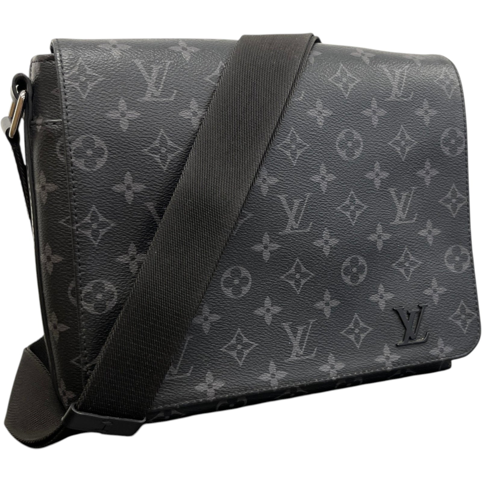 Louis Vuitton Men's Monogram Eclipse District PM Messenger Bag Grey - Photo 4