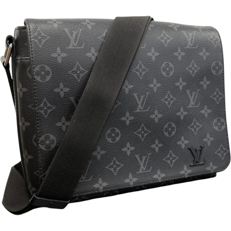 Louis Vuitton Men's Monogram Eclipse District PM Messenger Bag Grey