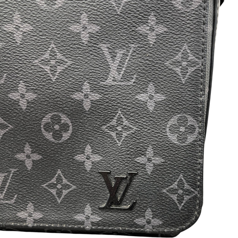 Louis Vuitton Men's Monogram Eclipse District PM Messenger Bag Grey