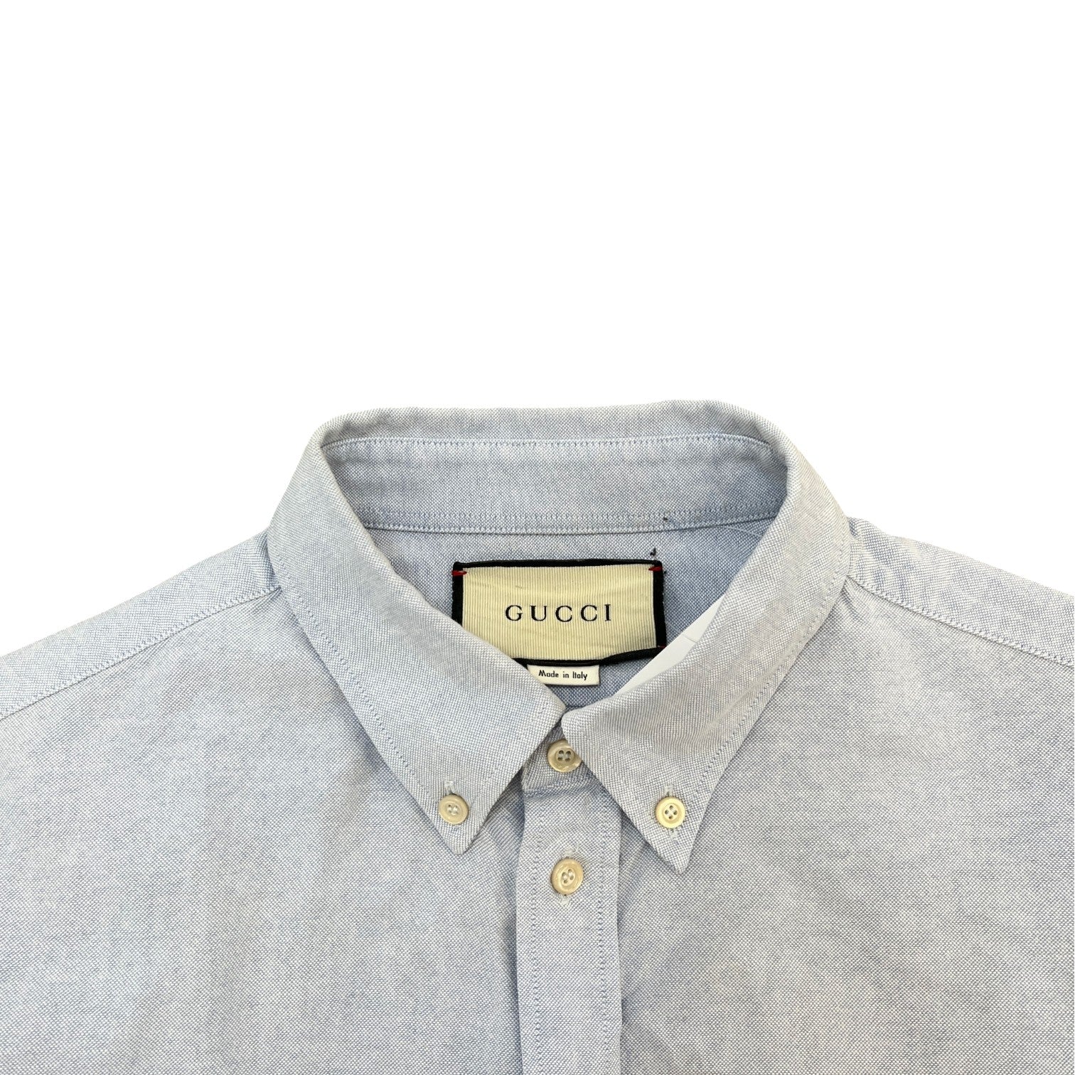 Men's Embroidered Bee Logo Long Sleeve Shirt Blue Size M - Photo 6