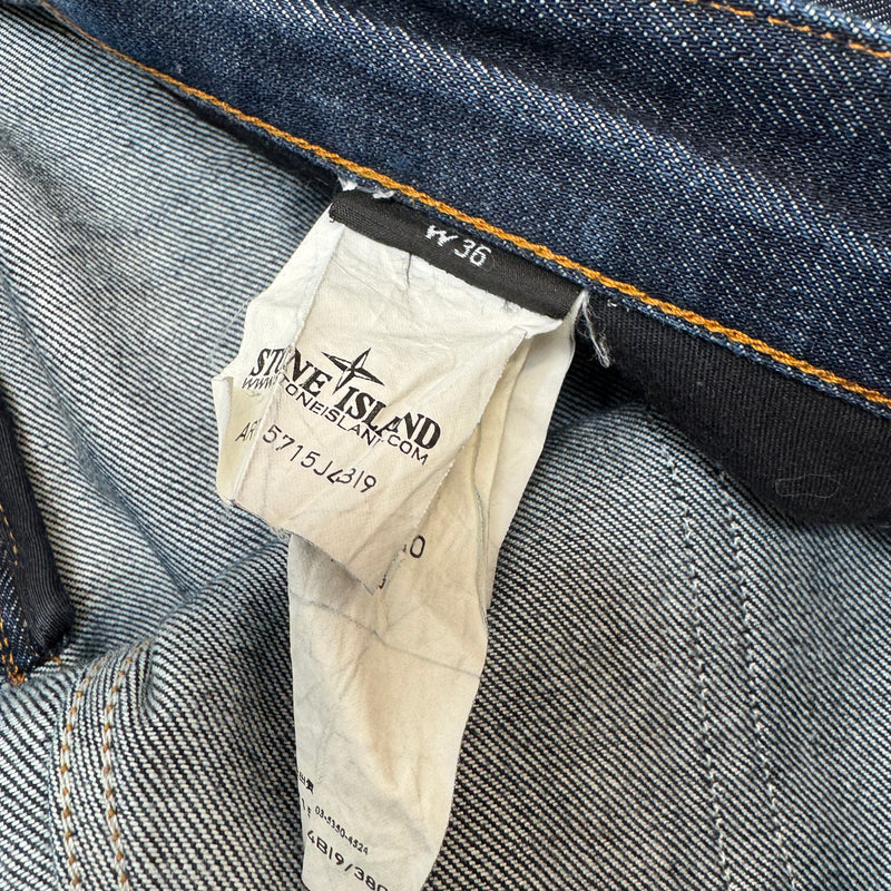 Men's Applique Logo Jeans Navy Size Waist 36"