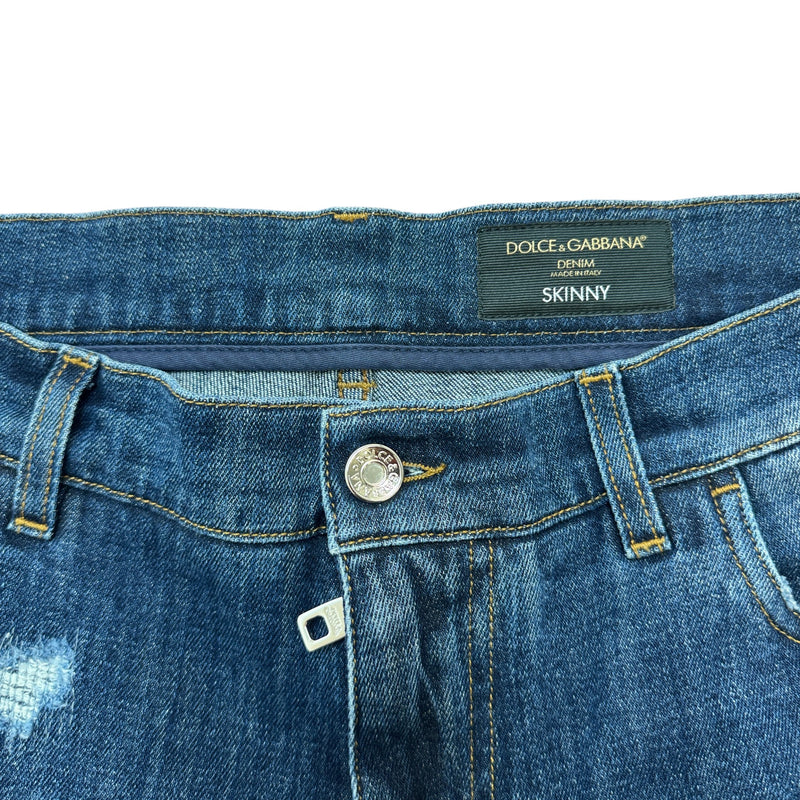 Men's Plaque Logo Jeans Navy Size IT 54 / UK 38