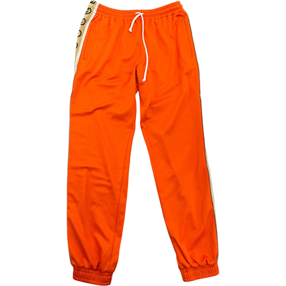 Men's Side Stripe Logo Joggers Orange Size L / W34 - Photo 1