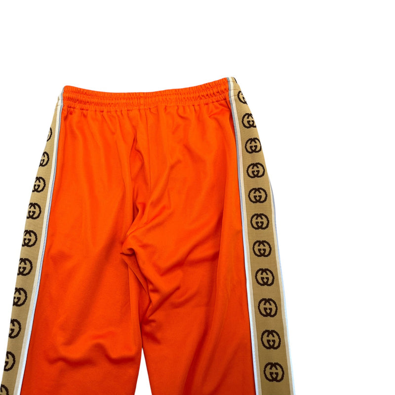 Men's Side Stripe Logo Joggers Orange Size L / W34
