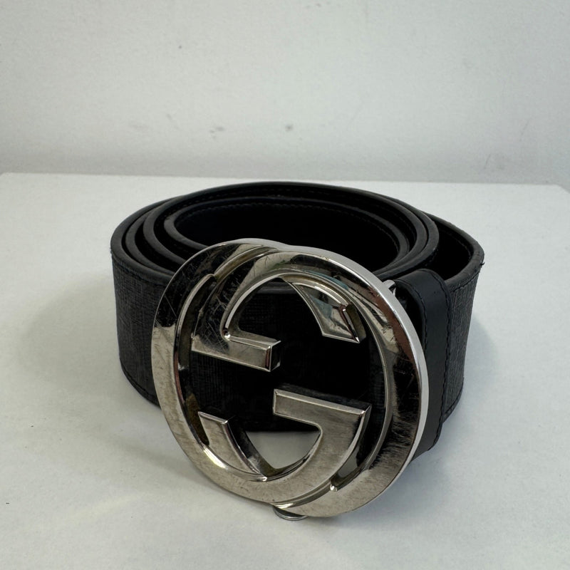 Men's GG Supreme Belt Black Size 38"