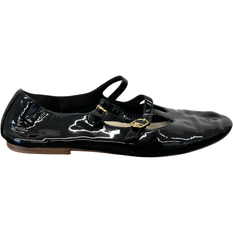 Women's Double Strap Mary Jane Mules Black Size EU 38 / UK 5