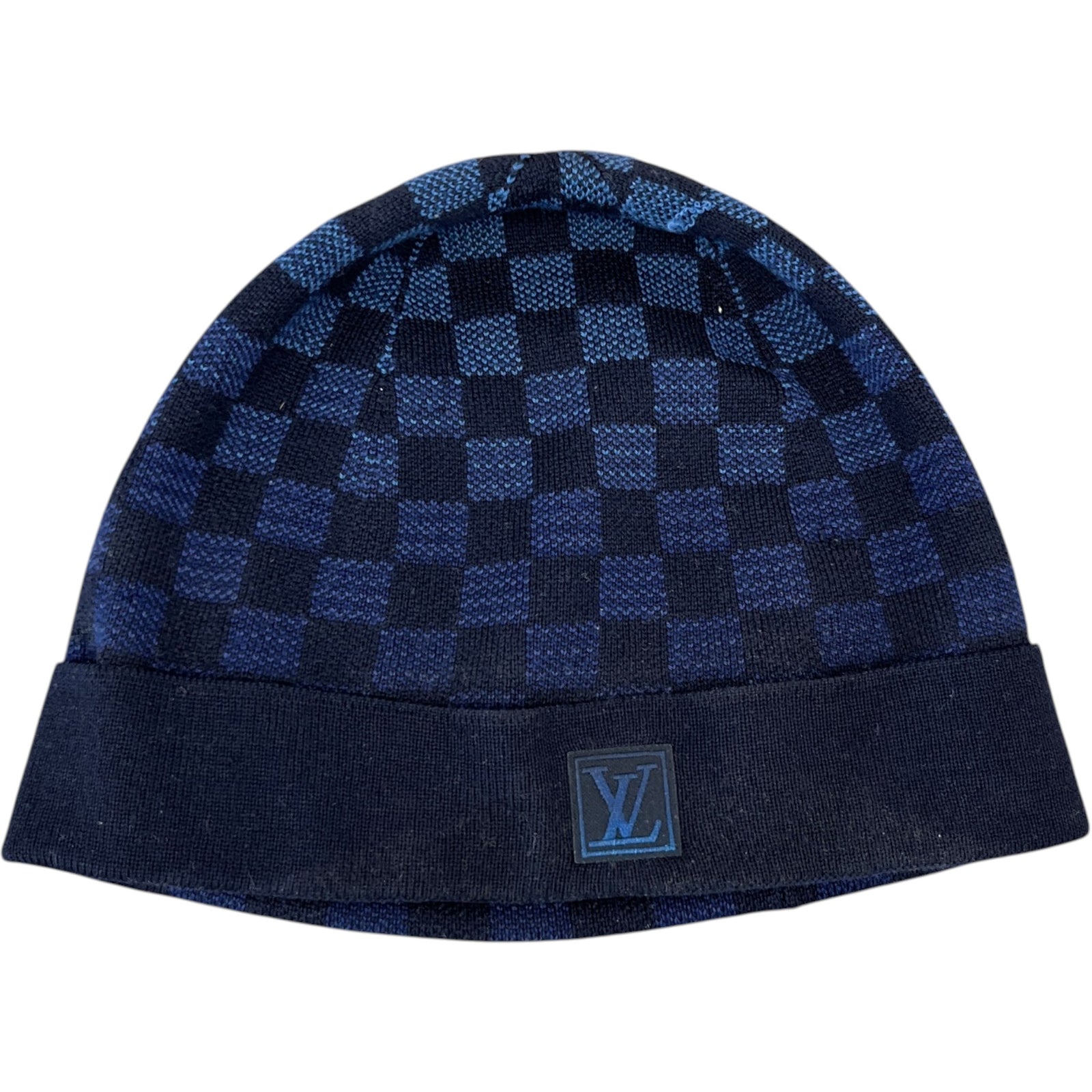 Louis Vuitton Men's Petit Damier Gradient Beanie Hat Navy - Photo 1