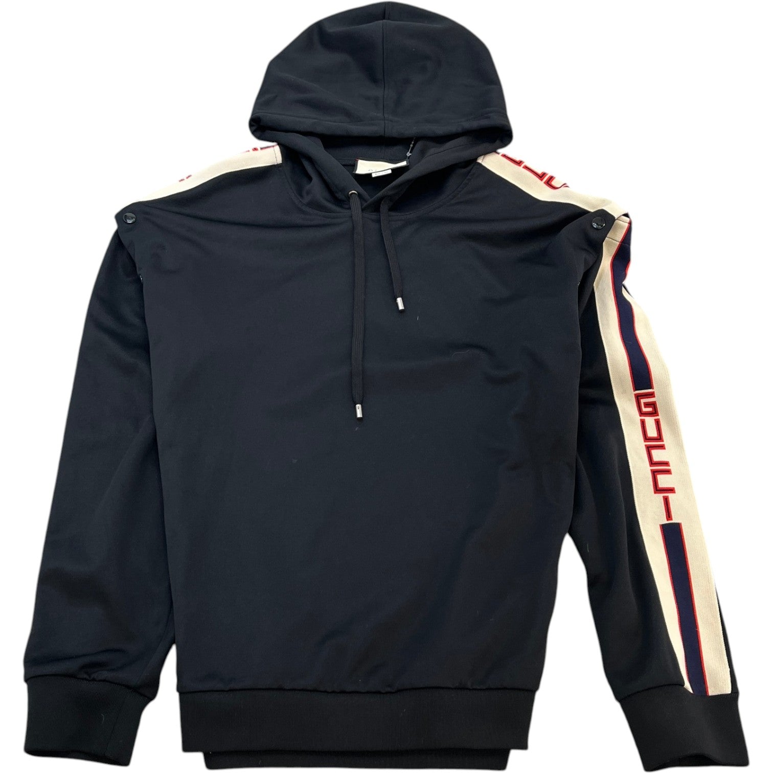 Men's Gg Tape Logo Hoodie Black Size L - Photo 1