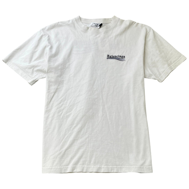 Men's Political Logo T-Shirt White Size XS