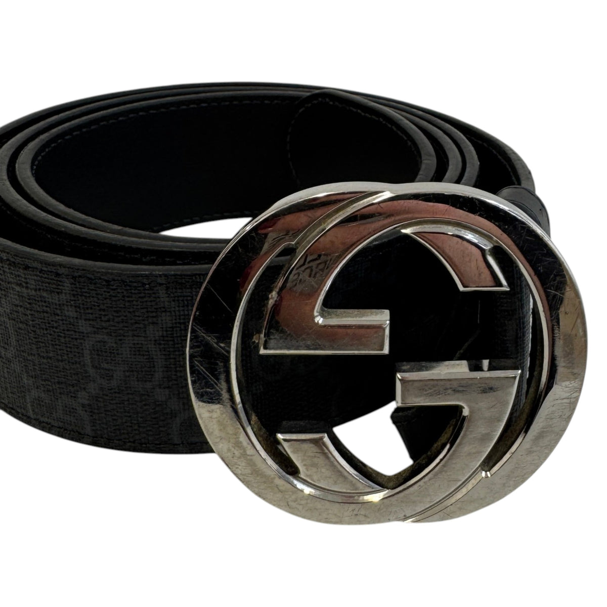 Men's GG Supreme Belt Black Size 38" - Photo 7