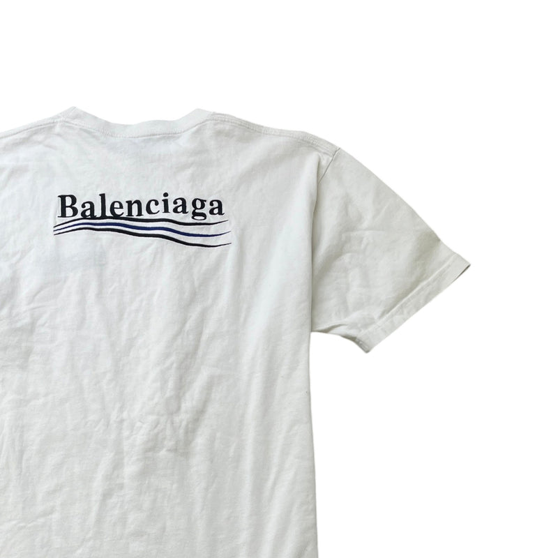 Men's Political Logo T-Shirt White Size XS
