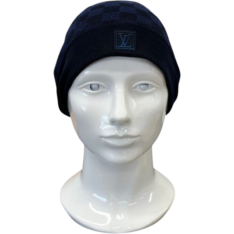 Louis Vuitton Men's Petit Damier Gradient Beanie Hat Navy