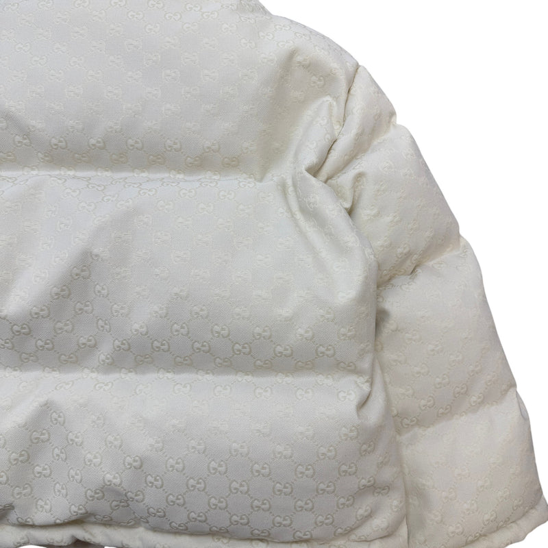 Women's Gg Supreme Bomber Down Jacket Cream Size IT 42 / UK 10