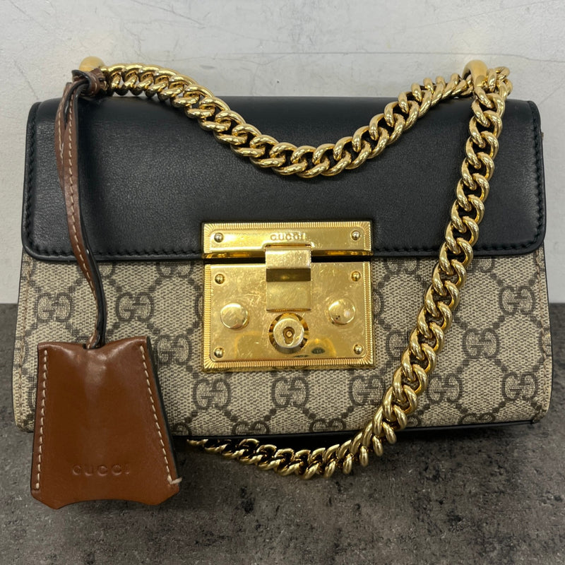 Women's Padlock GG Supreme Handbag Black