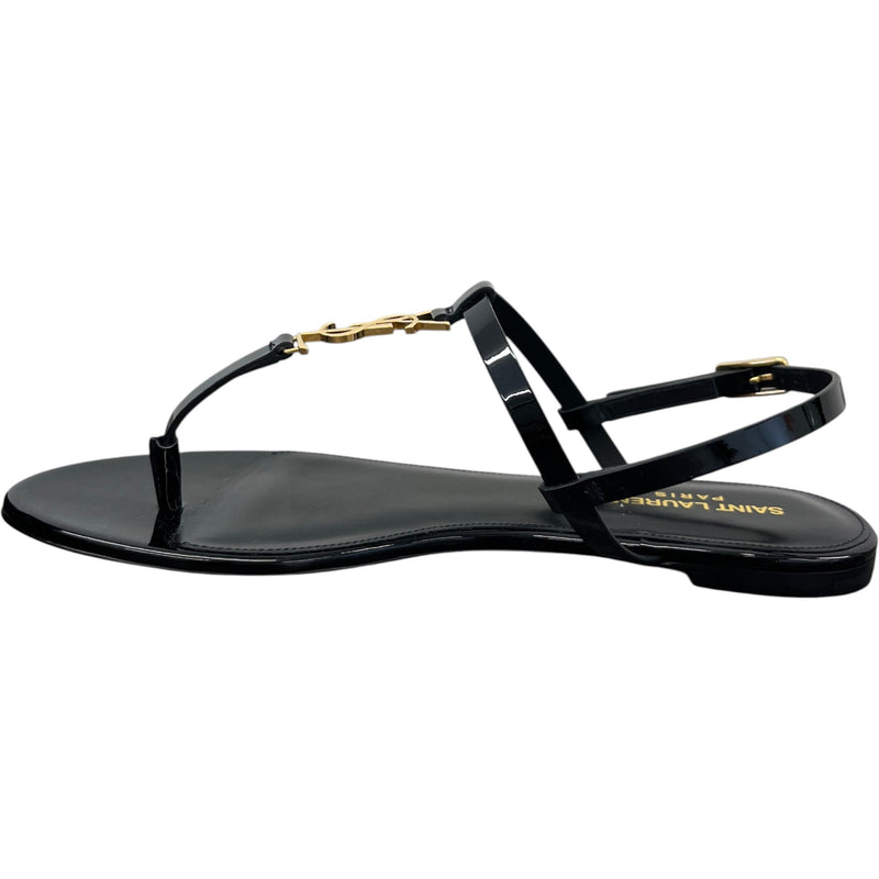 Saint Laurent Women's Cassandra Sandals Black Size 7