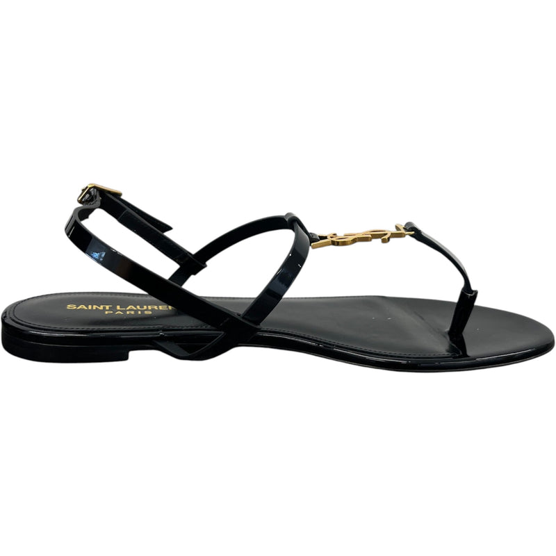 Saint Laurent Women's Cassandra Sandals Black Size 7