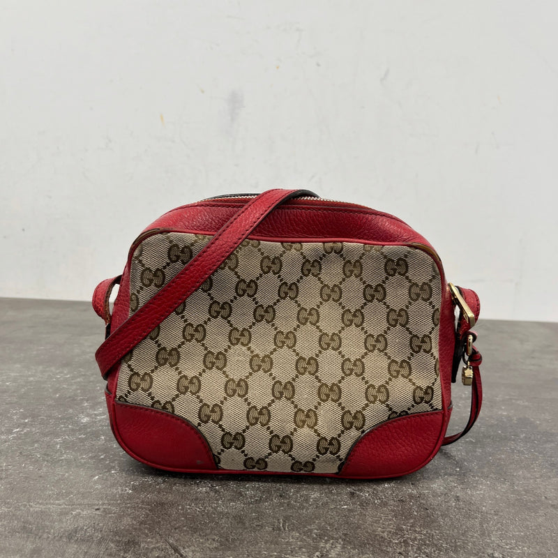 Women's GG Supreme Bree Crossbody Handbag Red