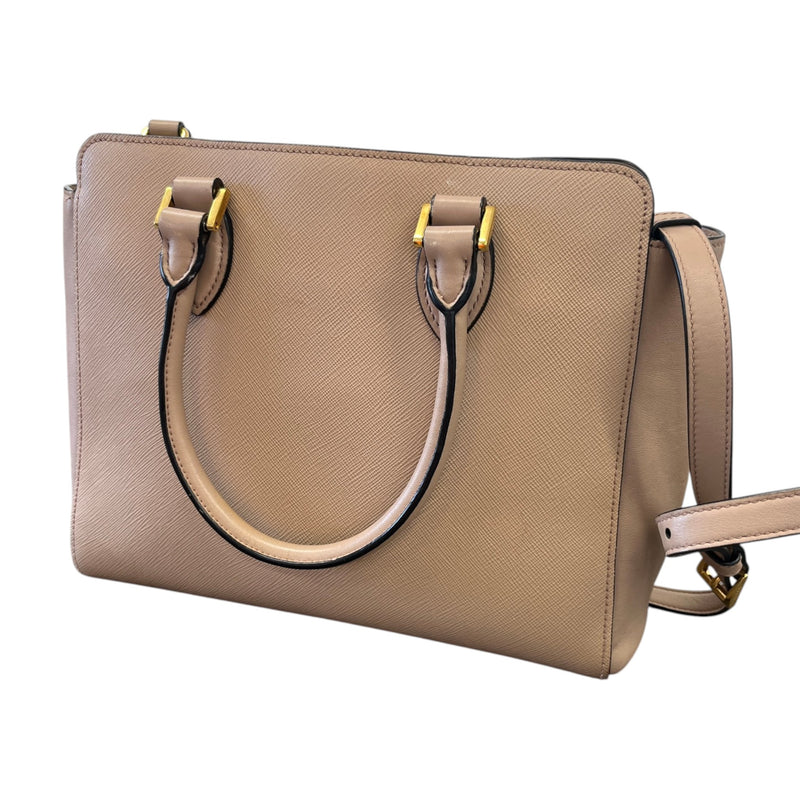 Women's Cipria Saffiano Leather Handbag Pink