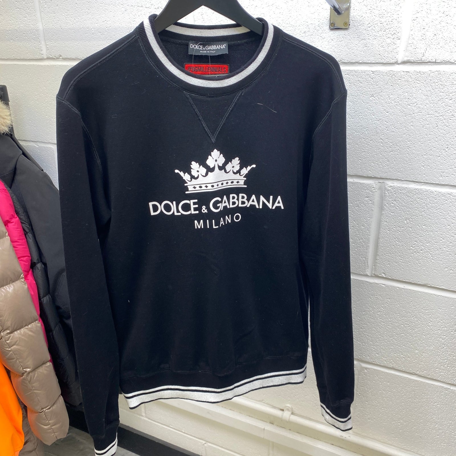 Men's Logo Print Sweatshirt Black Size M - Photo 7