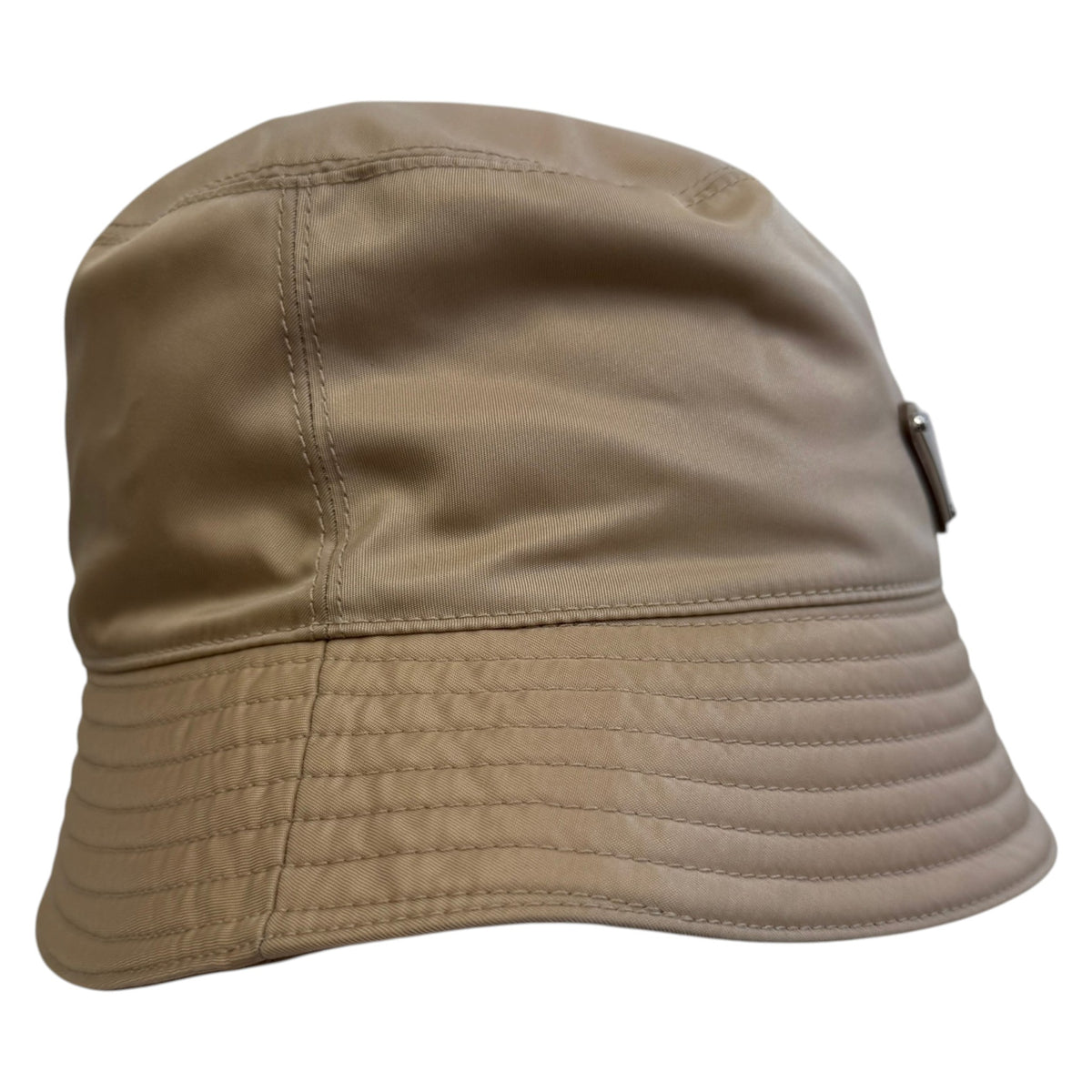 Women's Re-Nylon Plaque Logo Bucket Hat Nude Size S - Photo 5
