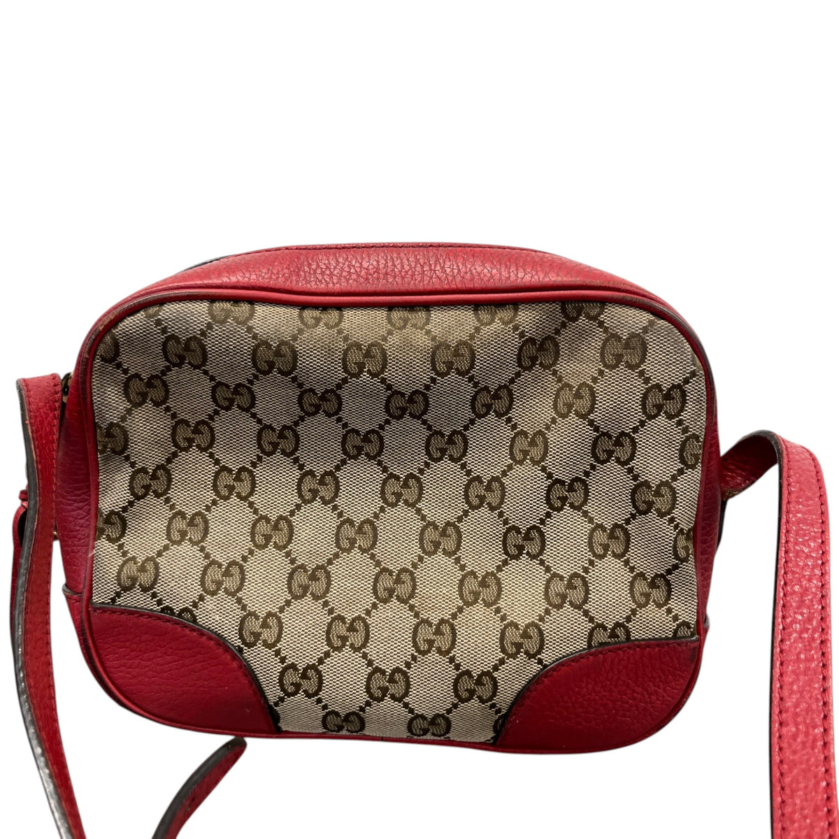 Women's GG Supreme Bree Crossbody Handbag Red - Photo 3