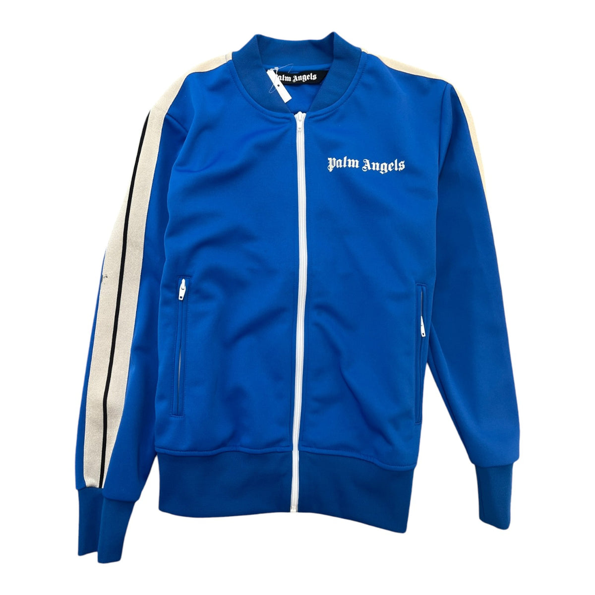 Men's Logo Print Track Jacket Blue Size S - Photo 1