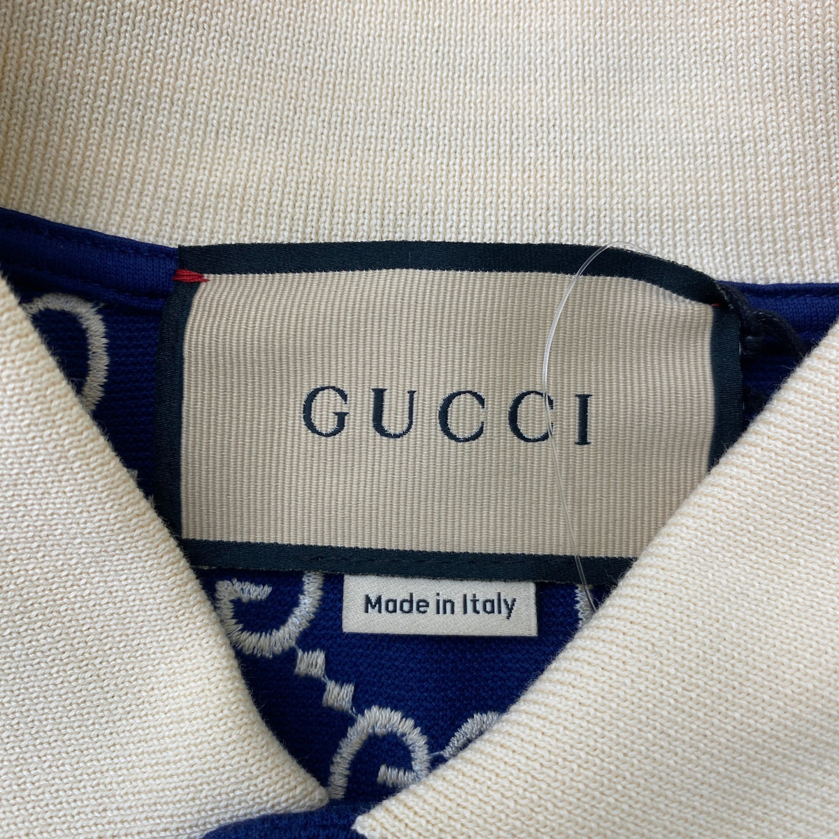 Men's GG Supreme Polo Shirt Navy Size S - Photo 5