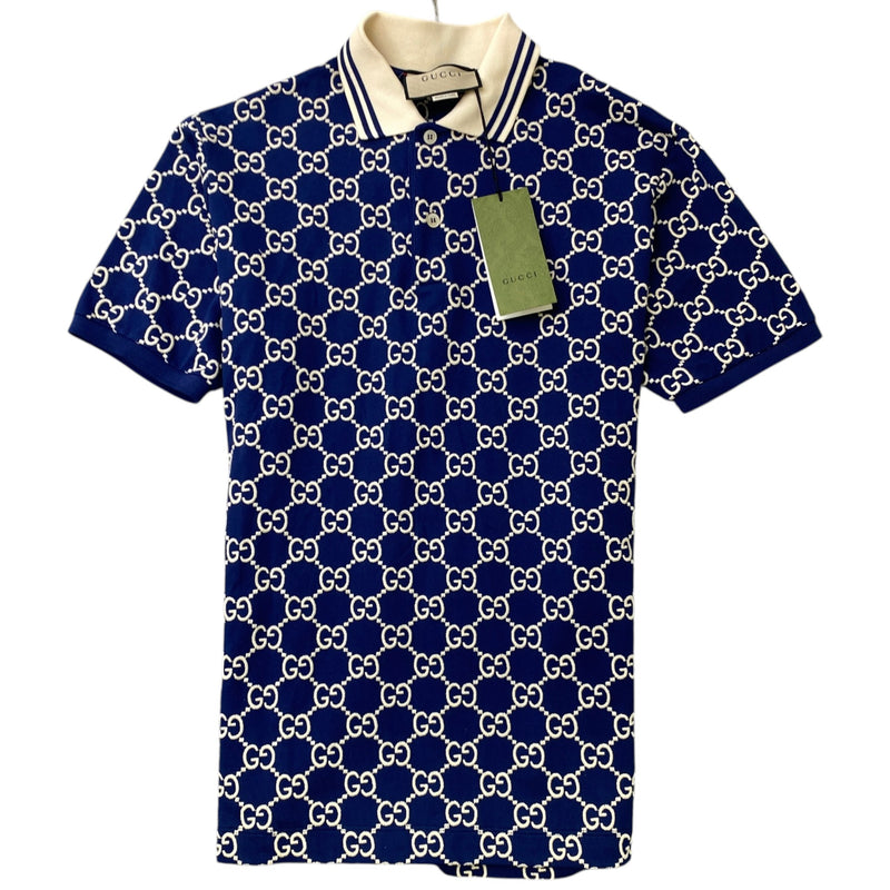 Men's GG Supreme Polo Shirt Navy Size S