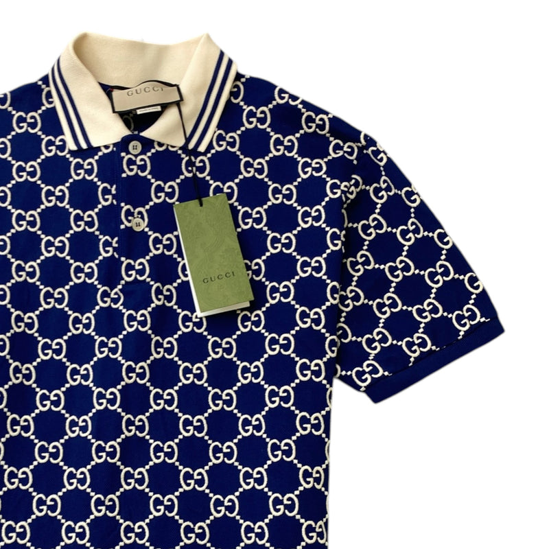 Men's GG Supreme Polo Shirt Navy Size S