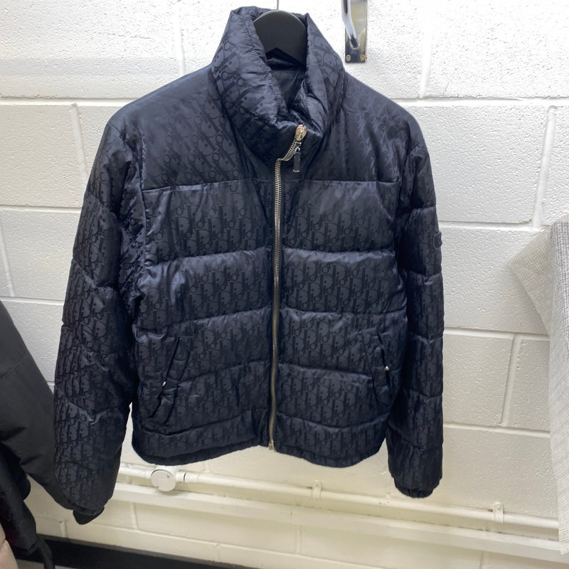 Men's Oblique Down Jacket Black Size XS