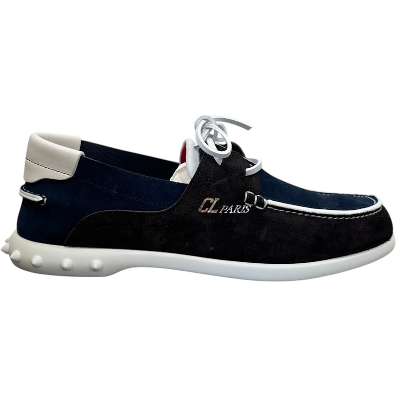 Christian Louboutin Men's Geromoc Flat Loafers Navy Size 6.5