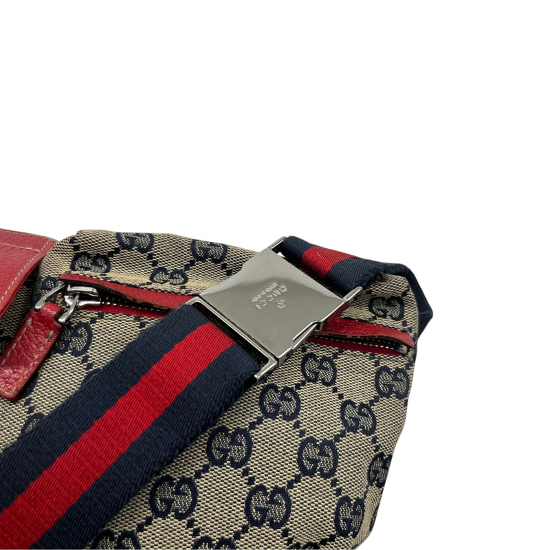 Women's GG Supreme Double Pocket Belt Bag Beige