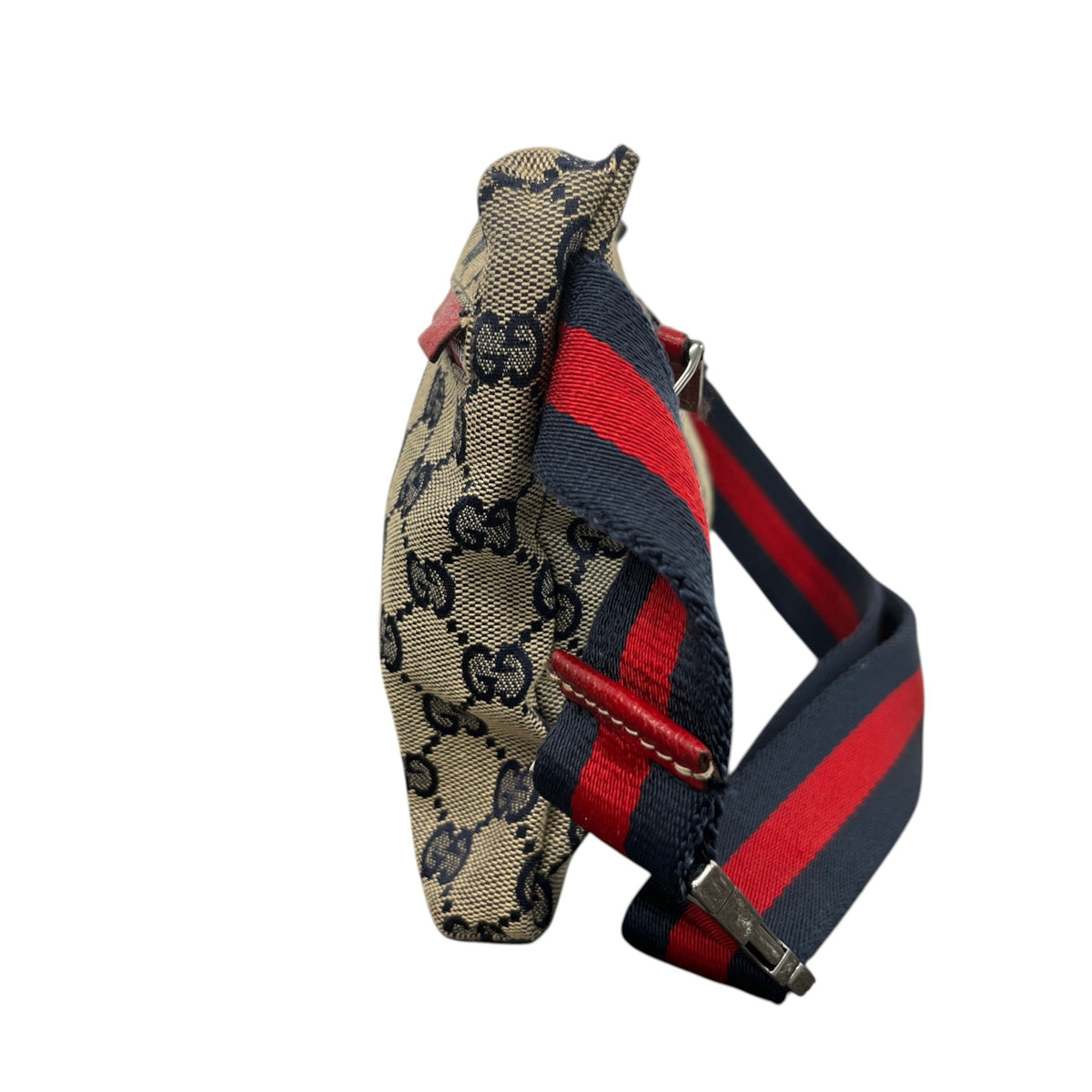 Women's GG Supreme Double Pocket Belt Bag Beige - Photo 6