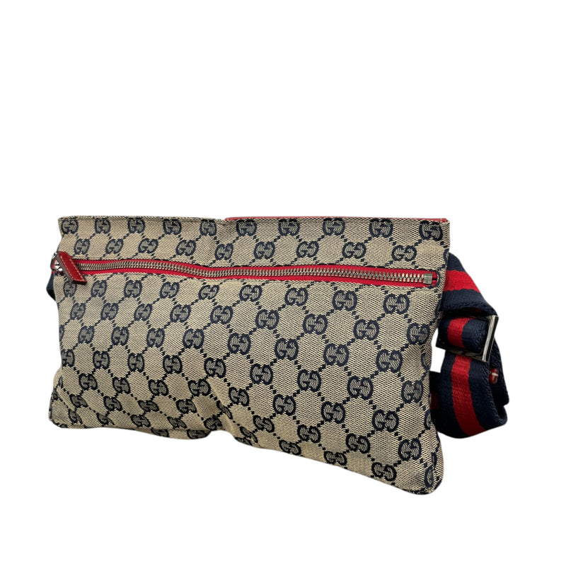 Women's GG Supreme Double Pocket Belt Bag Beige