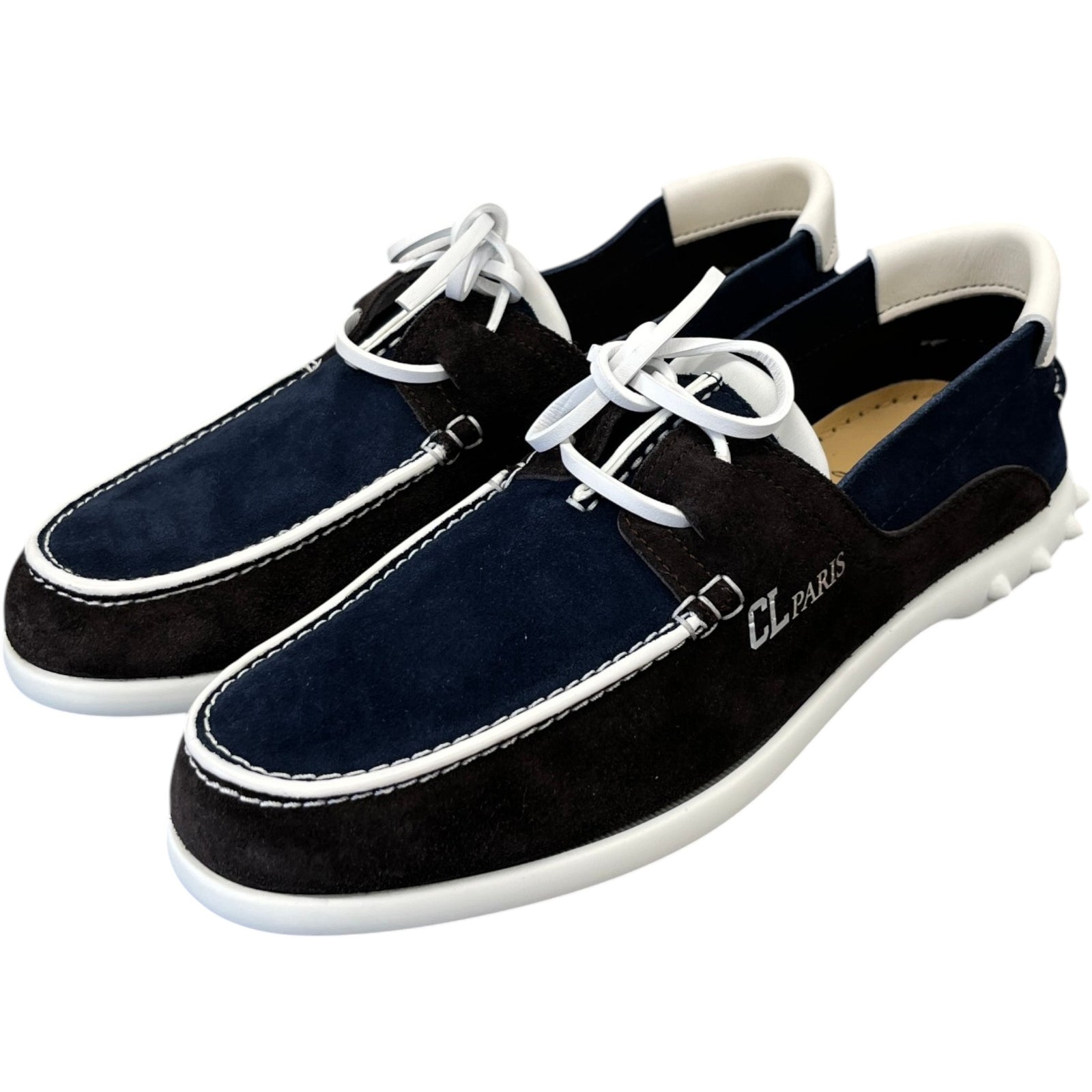 Christian Louboutin Men's Geromoc Flat Loafers Navy Size 6.5 - Photo 9