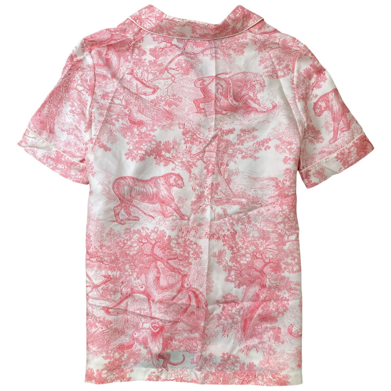 Women's Dioriviera Chez Moi Shirt & Shorts Co-ord Full Tracksuit Pink Size L / UK 12