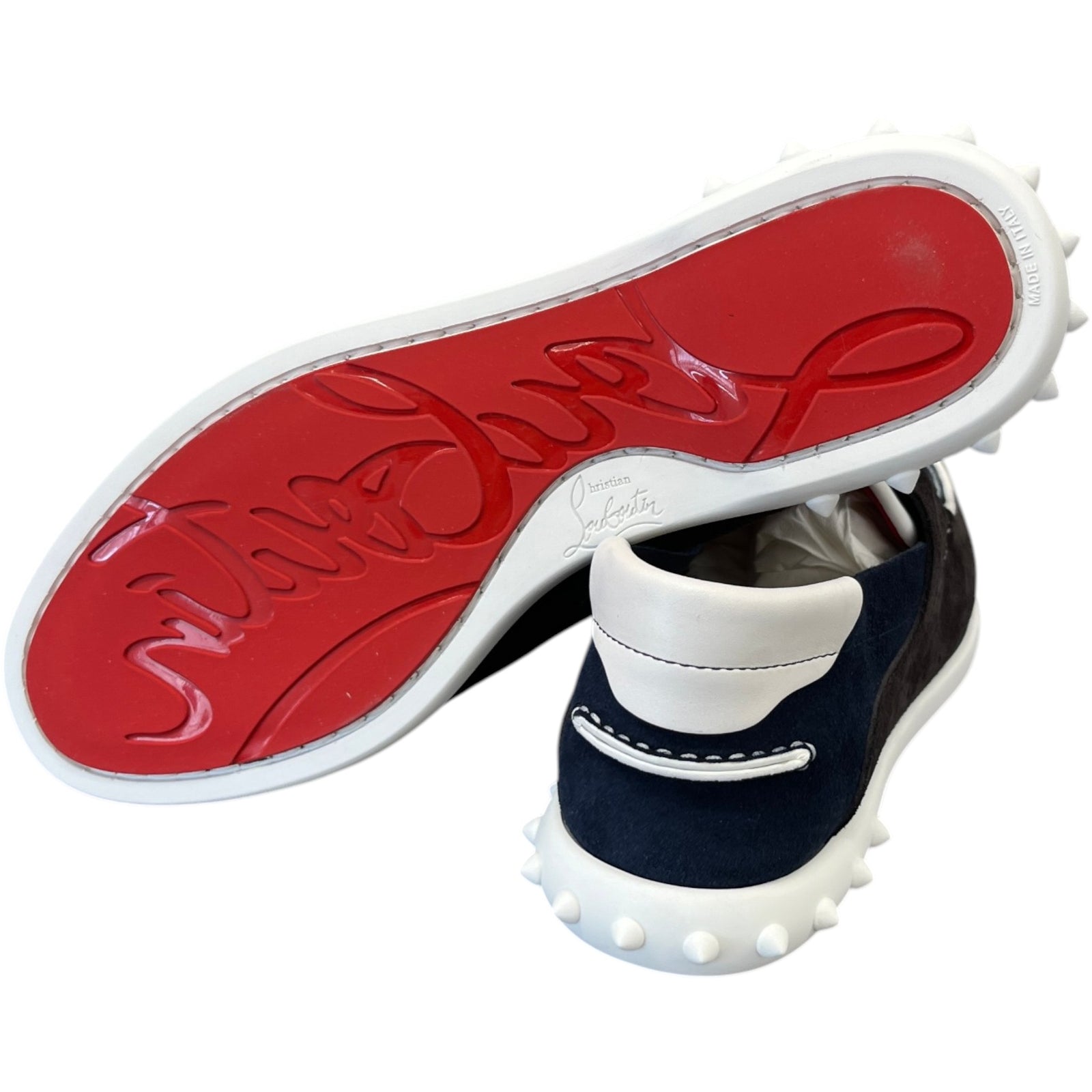 Christian Louboutin Men's Geromoc Flat Loafers Navy Size 6.5 - Photo 10