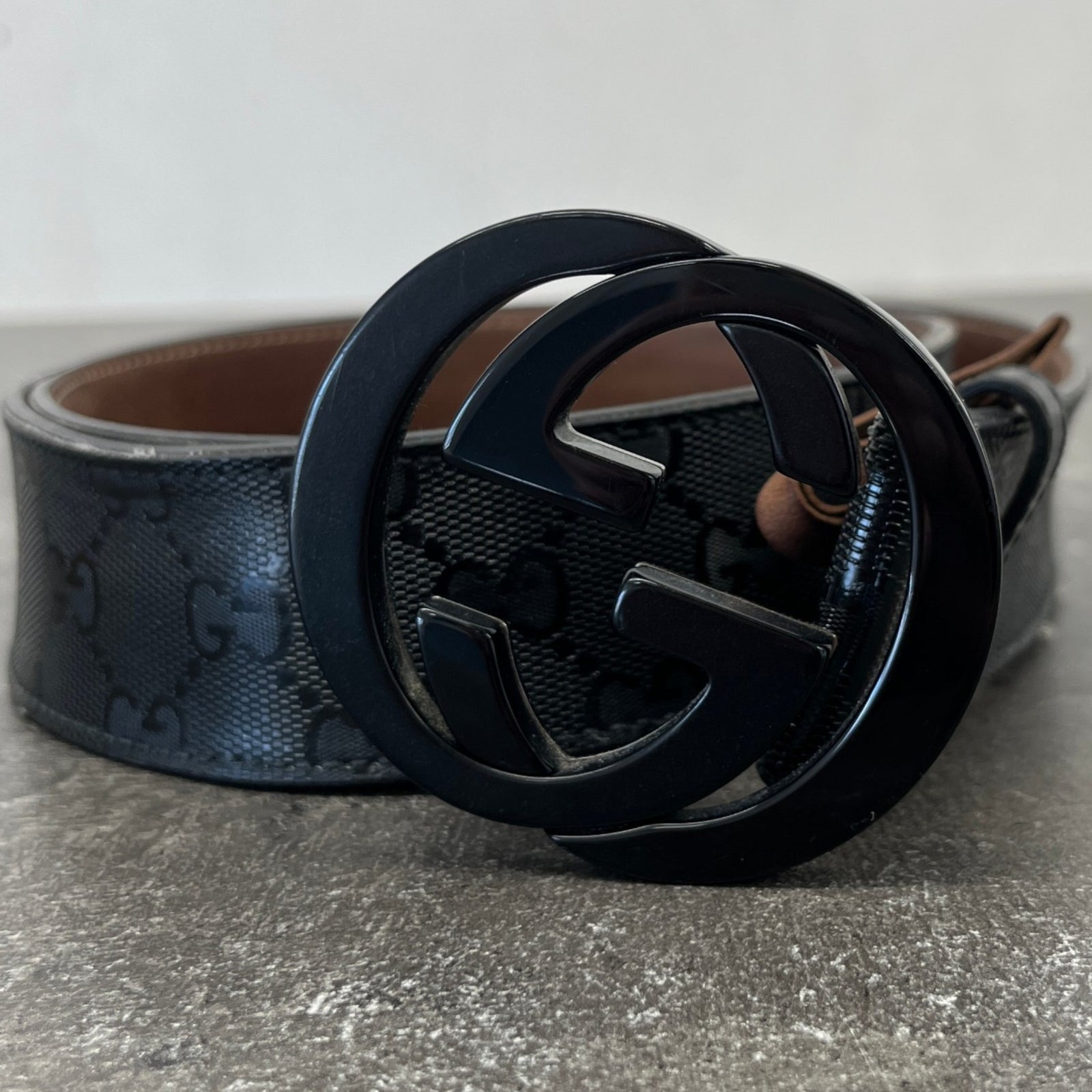 Gucci Men's Interlocking G Belt Black Size 40" - Photo 8