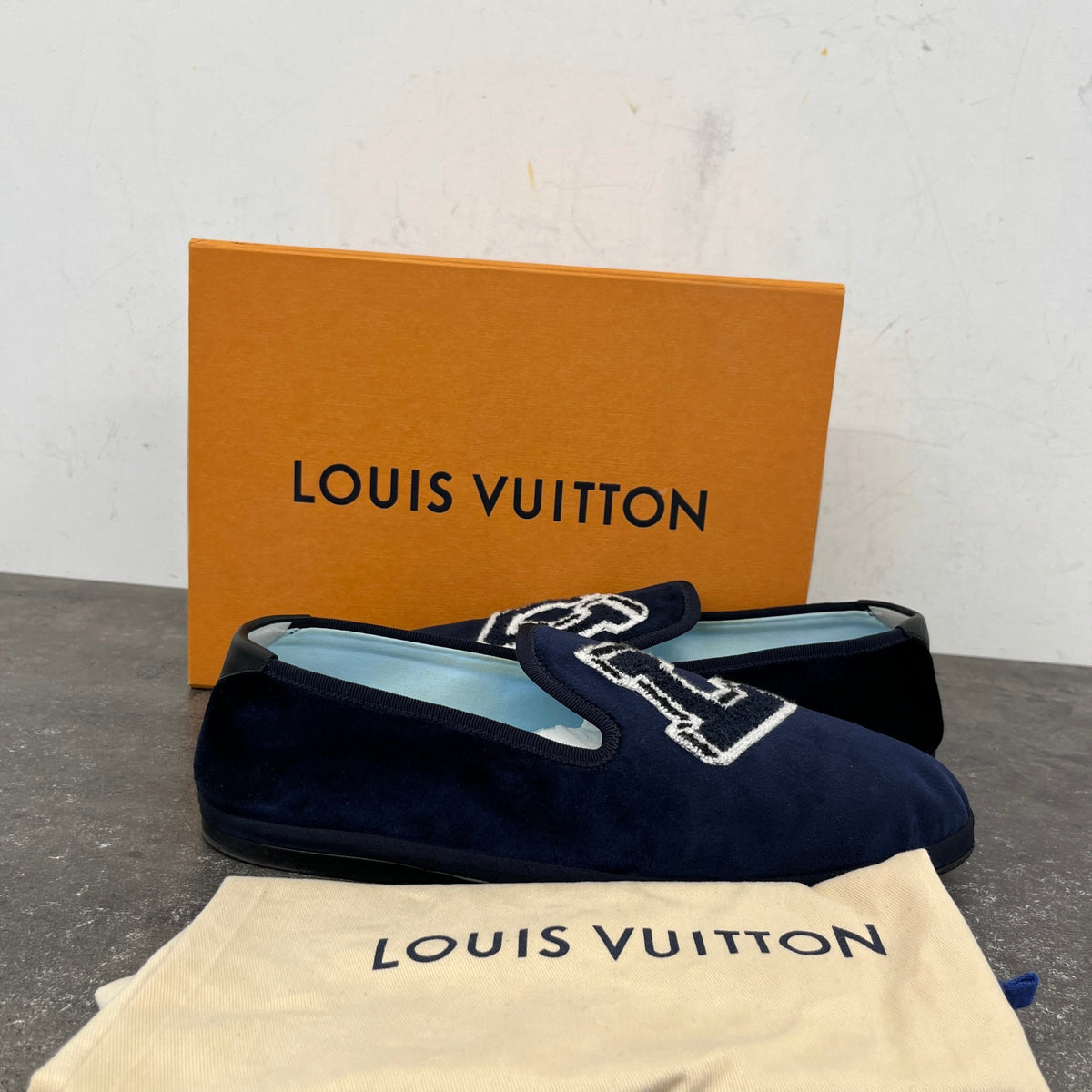 Men's LV Met Moccasins Loafers Blue Size UK 8 / EU 42 - Photo 12