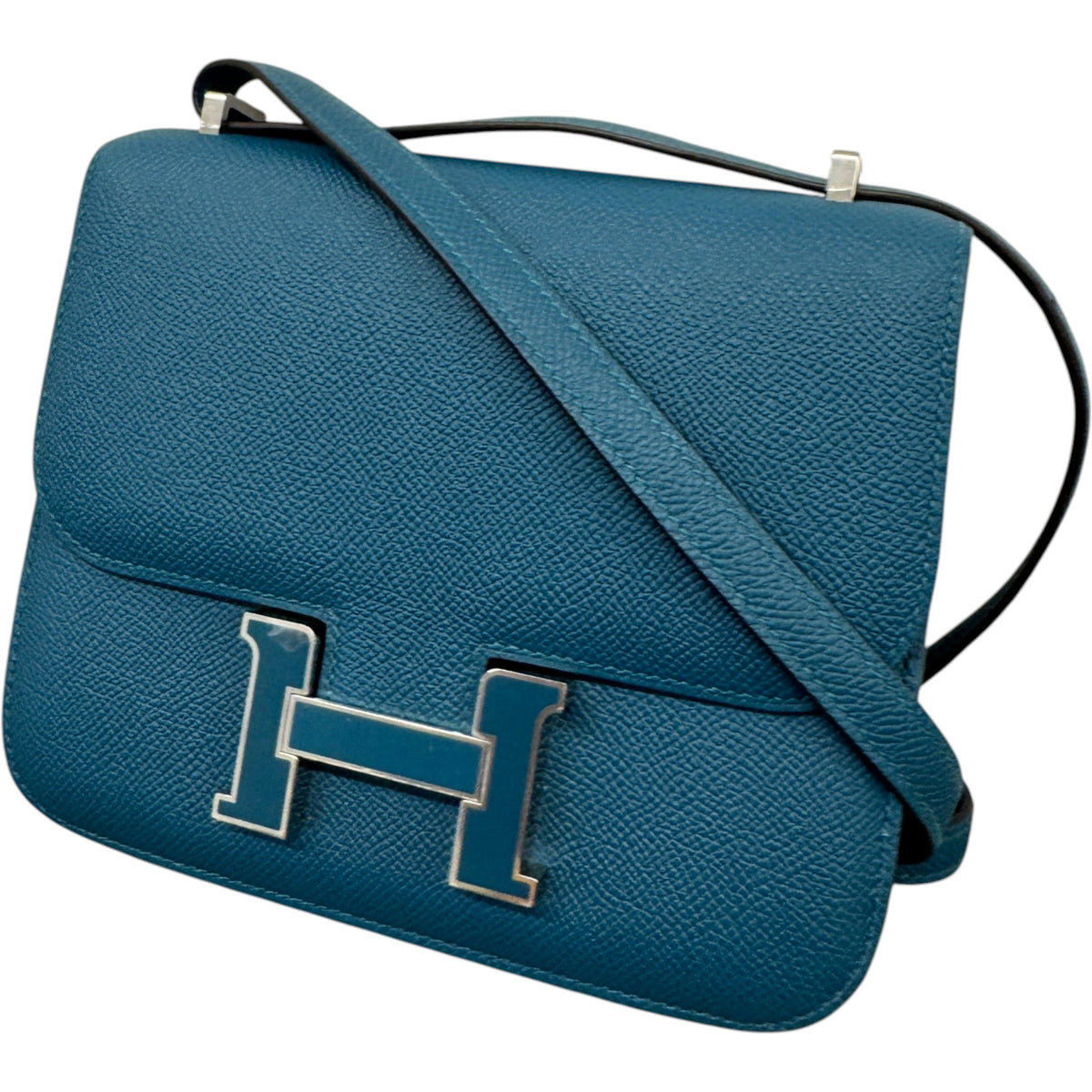 Women's Constance 18 Vert Bosphore Epsom Handbag Blue - Photo 5
