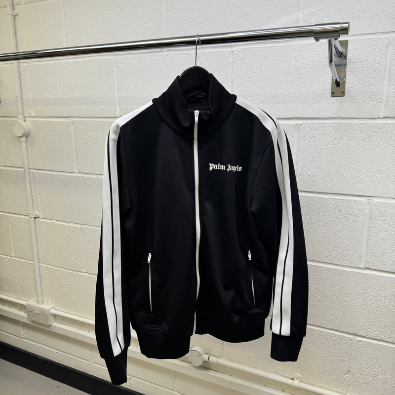 Men's Logo Print Track Jacket Black Size XL