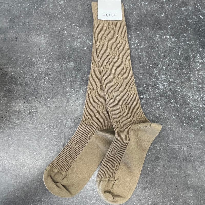 Gucci Women's GG Supreme Socks Brown Size 2-5