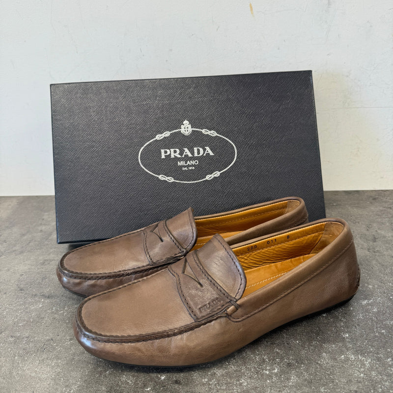 Men's Diver Loafers Brown Size UK 7 / EU 41