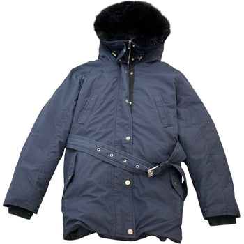 Women's Belted Down Jacket Navy Size 3 / UK 14