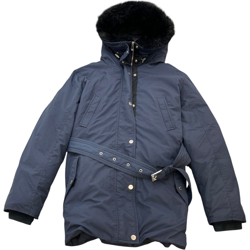 Women's Belted Down Jacket Navy Size 3 / UK 14