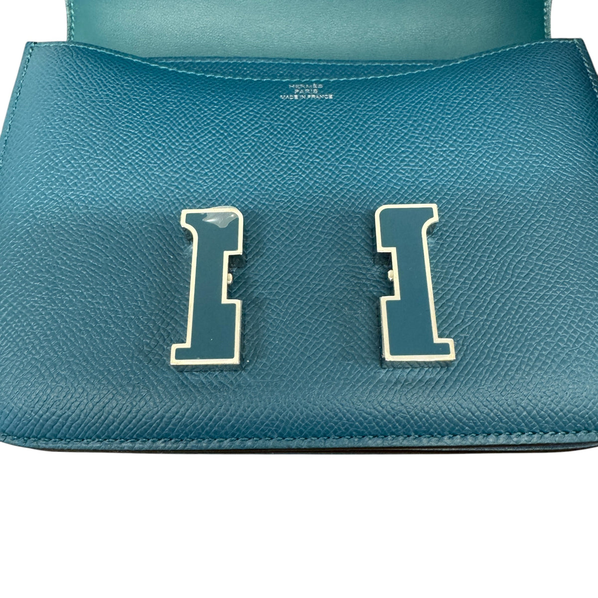 Women's Constance 18 Vert Bosphore Epsom Handbag Blue - Photo 11
