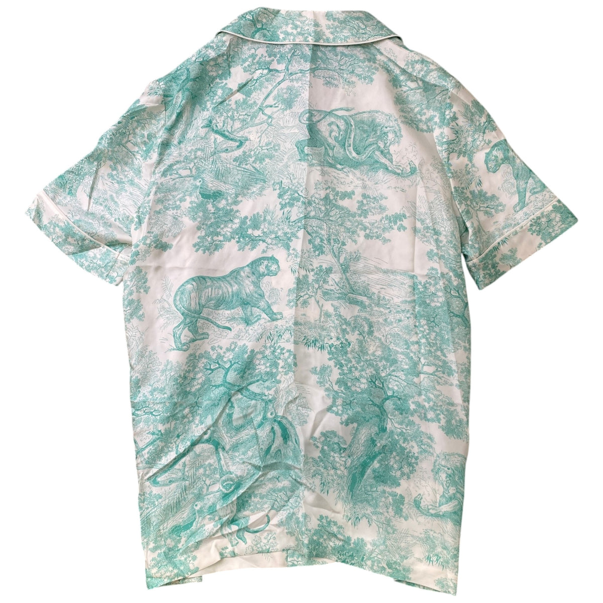 Women's Dioriviera Chez Moi Shirt & Shorts Co-ord Full Tracksuit Green Size L / UK 12 - Photo 3